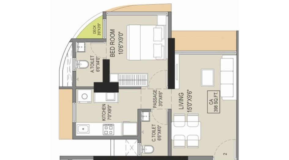 Shree-Balaji-7-Floor-Plan-1 BHK-398 Sqft
